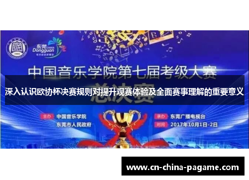 深入认识欧协杯决赛规则对提升观赛体验及全面赛事理解的重要意义